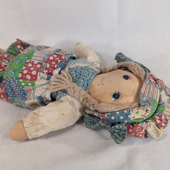 Knickerbocker Holly Hobbie Day 'N Night Eyes Open & Close Blue Dress Vintage Rag - Picture 5 of 11